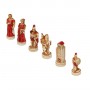 Chess pieces Battle of Troy - Sparta vs Troy in hand painted alabaster and resin