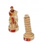 Chess pieces Maritime Republics of Italy in hand painted alabaster and resin