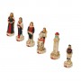 Chess pieces Maritime Republics of Italy in hand painted alabaster and resin