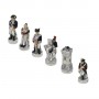 Chess Pieces Battle of Waterloo 1815 in hand painted alabaster and resin