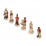 Chess Pieces Battle of Waterloo 1815 in hand painted alabaster and resin