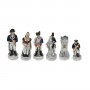 Chess Pieces Battle of Waterloo 1815 in hand painted alabaster and resin