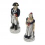 Chess Pieces Battle of Waterloo 1815 in hand painted alabaster and resin