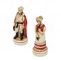 Chess Pieces Battle of Waterloo 1815 in hand painted alabaster and resin