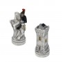 Chess Pieces Battle of Waterloo 1815 in hand painted alabaster and resin