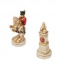 Chess Pieces Battle of Waterloo 1815 in hand painted alabaster and resin