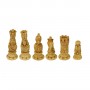 Chess pieces Art Nouveau in hand painted alabaster and resin