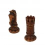 Chess pieces Art Nouveau in hand painted alabaster and resin