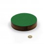 Round magnetic chess set natural wood - with drawer