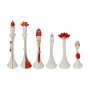 Chess pieces "Modigliani" in hand painted alabaster and resin