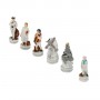 Chess pieces Battle of Midway in alabaster and hand-painted resin
