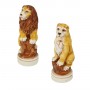 Chess pieces The Animal World in alabaster and resin painted by hand