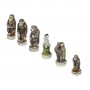 Chess pieces The Animal World in alabaster and resin painted by hand