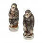 Chess pieces The Animal World in alabaster and resin painted by hand