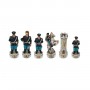 Chess pieces Police State and Municipal Police in alabaster and resin painted by hand
