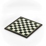Chess Board Leatherette ivory and green inserted by hand
