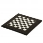 Handmade chess board in black and white lacquered wood