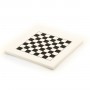 Handmade chess board in black and white lacquered wood