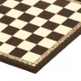 Chessboard leatherette ivory and brown inserted by hand