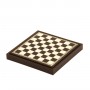 Chess Board Box Leatherette ivory and brown inserted by hand