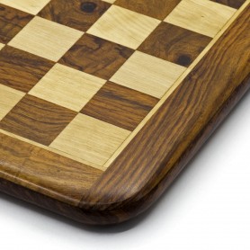 Chessboard walnut and maple wood, inlaid