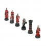 Chess pieces Crusaders in alabaster and resin hand-painted