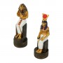 Ancient Egyptian chess pieces in alabaster and hand-painted resin