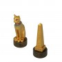 Ancient Egyptian chess pieces in alabaster and hand-painted resin