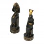 Ancient Egyptian chess pieces in alabaster and hand-painted resin