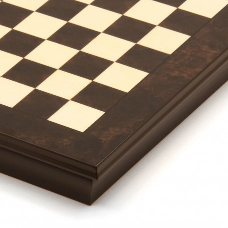Chessboard box Inlaid walnut and maple Wood Natural Polished
