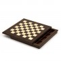 Chessboard box Inlaid walnut and maple Wood Natural Polished