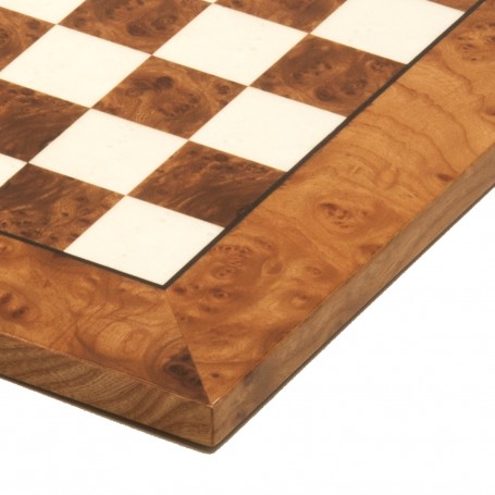 Chessboard in elm root natural polished