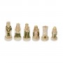 Chess pieces Frederick Barbarossa in hand-painted alabaster and resin