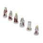 Chess pieces Frederick Barbarossa in hand-painted alabaster and resin