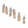 Chess pieces American Civil War in alabaster and resin painted by hand