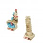 Chess pieces Game of Pisa Bridge Mezzogiorno in alabaster and resin hand painted