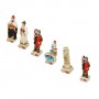 Chess pieces Game of Pisa Bridge Mezzogiorno in alabaster and resin hand painted