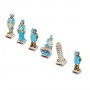 Chess pieces Game of Pisa Bridge Tramontana in alabaster and resin hand painted
