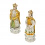 Genghis Khan hand painted alabaster and resin chess pieces and the Mongol battle against the Chinese people