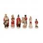 Chess Pieces Battle of Waterloo 1815 in hand painted alabaster and resin