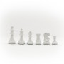 Chess pieces in white and black lacquered wood