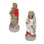 Chess pieces Order of Crusaders in alabaster and resin hand-painted