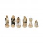Chess pieces Order of Crusaders in alabaster and resin hand-painted