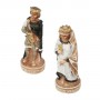 Chess pieces Order of Crusaders in alabaster and resin hand-painted