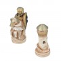 Chess pieces Order of Crusaders in alabaster and resin hand-painted