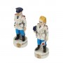 Chess pieces Police State and Municipal Police in alabaster and resin painted by hand