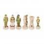 Chess pieces Corps of Carabinieri with high uniform in hand painted alabaster and resin