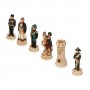 Chess pieces Corps of Carabinieri with high uniform in hand painted alabaster and resin