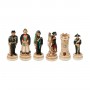 Chess pieces Corps of Carabinieri with high uniform in hand painted alabaster and resin