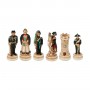 Chess pieces Carabinieri High Uniform and State Police in alabaster and resin painted by hand